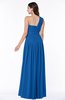 ColsBM Emmeline Royal Blue Modern A-line Half Backless Chiffon Floor Length Ruching Plus Size Bridesmaid Dresses