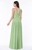 ColsBM Emmeline Sage Green Modern A-line Half Backless Chiffon Floor Length Ruching Plus Size Bridesmaid Dresses
