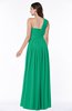 ColsBM Emmeline Sea Green Modern A-line Half Backless Chiffon Floor Length Ruching Plus Size Bridesmaid Dresses