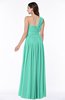 ColsBM Emmeline Seafoam Green Modern A-line Half Backless Chiffon Floor Length Ruching Plus Size Bridesmaid Dresses