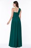 ColsBM Emmeline Shaded Spruce Modern A-line Half Backless Chiffon Floor Length Ruching Plus Size Bridesmaid Dresses