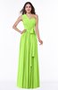 ColsBM Emmeline Sharp Green Modern A-line Half Backless Chiffon Floor Length Ruching Plus Size Bridesmaid Dresses