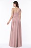ColsBM Emmeline Silver Pink Modern A-line Half Backless Chiffon Floor Length Ruching Plus Size Bridesmaid Dresses