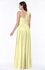ColsBM Emmeline Wax Yellow Modern A-line Half Backless Chiffon Floor Length Ruching Plus Size Bridesmaid Dresses