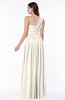 ColsBM Emmeline Whisper White Modern A-line Half Backless Chiffon Floor Length Ruching Plus Size Bridesmaid Dresses