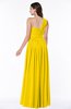 ColsBM Emmeline Yellow Modern A-line Half Backless Chiffon Floor Length Ruching Plus Size Bridesmaid Dresses