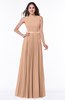 ColsBM Nicole Almost Apricot Elegant A-line Sleeveless Chiffon Floor Length Pleated Plus Size Bridesmaid Dresses