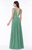 ColsBM Nicole Beryl Green Elegant A-line Sleeveless Chiffon Floor Length Pleated Plus Size Bridesmaid Dresses