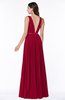 ColsBM Nicole Dark Red Elegant A-line Sleeveless Chiffon Floor Length Pleated Plus Size Bridesmaid Dresses
