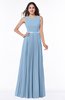 ColsBM Nicole Dusty Blue Elegant A-line Sleeveless Chiffon Floor Length Pleated Plus Size Bridesmaid Dresses