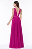 ColsBM Nicole Hot Pink Elegant A-line Sleeveless Chiffon Floor Length Pleated Plus Size Bridesmaid Dresses