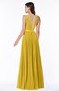 ColsBM Nicole Lemon Curry Elegant A-line Sleeveless Chiffon Floor Length Pleated Plus Size Bridesmaid Dresses