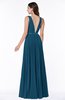 ColsBM Nicole Moroccan Blue Elegant A-line Sleeveless Chiffon Floor Length Pleated Plus Size Bridesmaid Dresses