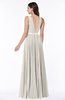 ColsBM Nicole Off White Elegant A-line Sleeveless Chiffon Floor Length Pleated Plus Size Bridesmaid Dresses