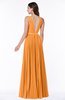 ColsBM Nicole Orange Elegant A-line Sleeveless Chiffon Floor Length Pleated Plus Size Bridesmaid Dresses