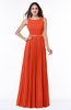 ColsBM Nicole Persimmon Elegant A-line Sleeveless Chiffon Floor Length Pleated Plus Size Bridesmaid Dresses