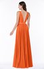 ColsBM Nicole Tangerine Elegant A-line Sleeveless Chiffon Floor Length Pleated Plus Size Bridesmaid Dresses