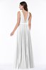ColsBM Nicole White Elegant A-line Sleeveless Chiffon Floor Length Pleated Plus Size Bridesmaid Dresses