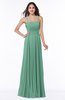 ColsBM Kailee Beryl Green Modern Spaghetti Zip up Floor Length Pleated Plus Size Bridesmaid Dresses