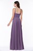 ColsBM Kailee Chinese Violet Modern Spaghetti Zip up Floor Length Pleated Plus Size Bridesmaid Dresses