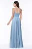 ColsBM Kailee Dusty Blue Modern Spaghetti Zip up Floor Length Pleated Plus Size Bridesmaid Dresses