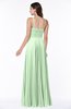 ColsBM Kailee Light Green Modern Spaghetti Zip up Floor Length Pleated Plus Size Bridesmaid Dresses