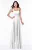 ColsBM Kailee White Modern Spaghetti Zip up Floor Length Pleated Plus Size Bridesmaid Dresses
