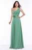 ColsBM Raquel Beryl Green Elegant A-line Asymmetric Neckline Sleeveless Floor Length Sash Plus Size Bridesmaid Dresses