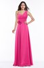 ColsBM Raquel Fandango Pink Elegant A-line Asymmetric Neckline Sleeveless Floor Length Sash Plus Size Bridesmaid Dresses