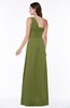 ColsBM Raquel Olive Green Elegant A-line Asymmetric Neckline Sleeveless Floor Length Sash Plus Size Bridesmaid Dresses