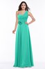 ColsBM Raquel Viridian Green Elegant A-line Asymmetric Neckline Sleeveless Floor Length Sash Plus Size Bridesmaid Dresses