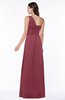 ColsBM Raquel Wine Elegant A-line Asymmetric Neckline Sleeveless Floor Length Sash Plus Size Bridesmaid Dresses