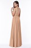 ColsBM Nova Almost Apricot Modern A-line Asymmetric Neckline Sleeveless Half Backless Chiffon Plus Size Bridesmaid Dresses