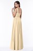ColsBM Nova Apricot Gelato Modern A-line Asymmetric Neckline Sleeveless Half Backless Chiffon Plus Size Bridesmaid Dresses