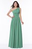 ColsBM Nova Beryl Green Modern A-line Asymmetric Neckline Sleeveless Half Backless Chiffon Plus Size Bridesmaid Dresses