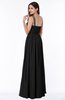 ColsBM Nova Black Modern A-line Asymmetric Neckline Sleeveless Half Backless Chiffon Plus Size Bridesmaid Dresses