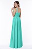 ColsBM Nova Blue Turquoise Modern A-line Asymmetric Neckline Sleeveless Half Backless Chiffon Plus Size Bridesmaid Dresses