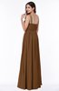 ColsBM Nova Brown Modern A-line Asymmetric Neckline Sleeveless Half Backless Chiffon Plus Size Bridesmaid Dresses