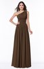 ColsBM Nova Chocolate Brown Modern A-line Asymmetric Neckline Sleeveless Half Backless Chiffon Plus Size Bridesmaid Dresses