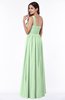 ColsBM Nova Light Green Modern A-line Asymmetric Neckline Sleeveless Half Backless Chiffon Plus Size Bridesmaid Dresses