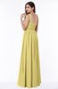 ColsBM Nova Misted Yellow Modern A-line Asymmetric Neckline Sleeveless Half Backless Chiffon Plus Size Bridesmaid Dresses