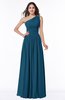 ColsBM Nova Moroccan Blue Modern A-line Asymmetric Neckline Sleeveless Half Backless Chiffon Plus Size Bridesmaid Dresses