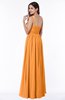 ColsBM Nova Orange Modern A-line Asymmetric Neckline Sleeveless Half Backless Chiffon Plus Size Bridesmaid Dresses