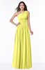 ColsBM Nova Pale Yellow Modern A-line Asymmetric Neckline Sleeveless Half Backless Chiffon Plus Size Bridesmaid Dresses