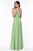 ColsBM Nova Sage Green Modern A-line Asymmetric Neckline Sleeveless Half Backless Chiffon Plus Size Bridesmaid Dresses