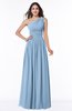 ColsBM Nova Sky Blue Modern A-line Asymmetric Neckline Sleeveless Half Backless Chiffon Plus Size Bridesmaid Dresses