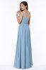 ColsBM Nova Sky Blue Modern A-line Asymmetric Neckline Sleeveless Half Backless Chiffon Plus Size Bridesmaid Dresses