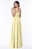 ColsBM Nova Soft Yellow Modern A-line Asymmetric Neckline Sleeveless Half Backless Chiffon Plus Size Bridesmaid Dresses