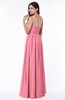 ColsBM Nova Watermelon Modern A-line Asymmetric Neckline Sleeveless Half Backless Chiffon Plus Size Bridesmaid Dresses