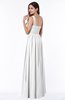 ColsBM Nova White Modern A-line Asymmetric Neckline Sleeveless Half Backless Chiffon Plus Size Bridesmaid Dresses